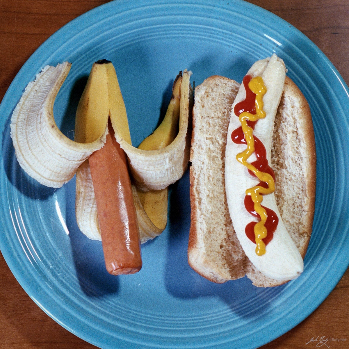 hot dog and banana art photo