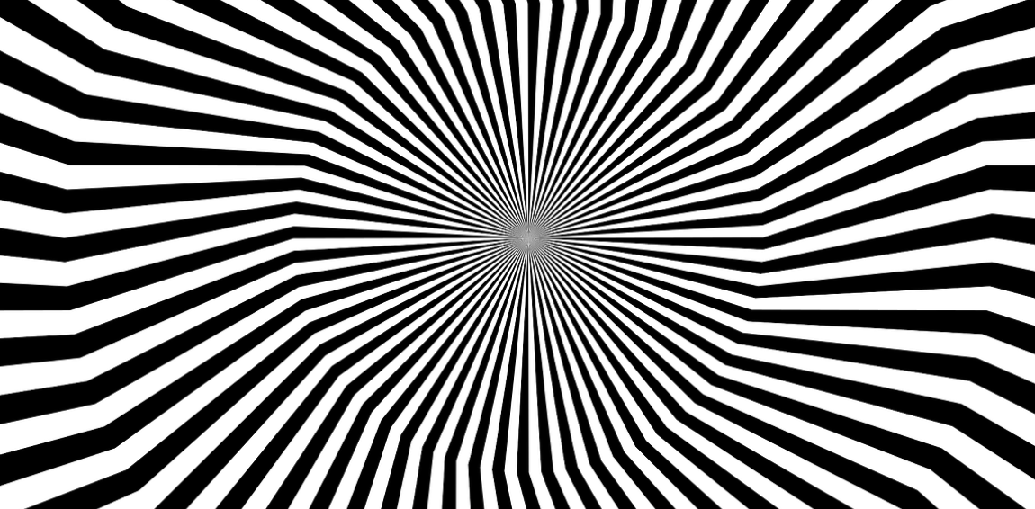 Visual of the Optical Illusion Created from Square Lines