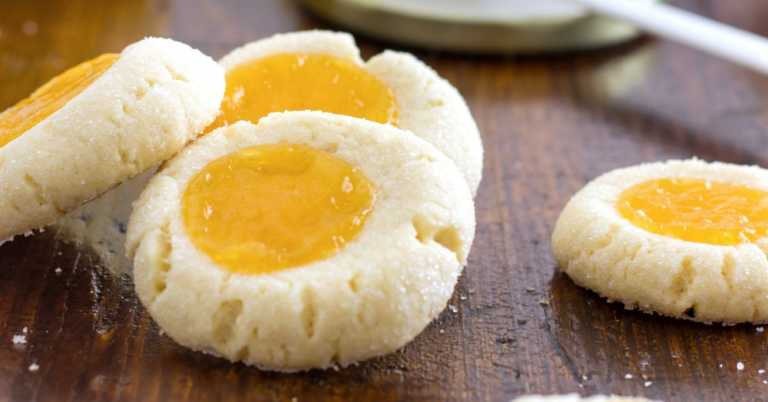 Lemon Curd Shortbread Thumbprints