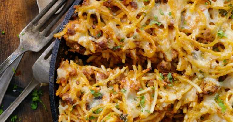 Baked Beef Spaghetti