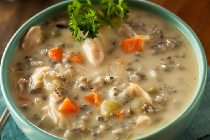 creamy chicken and wild rice soup