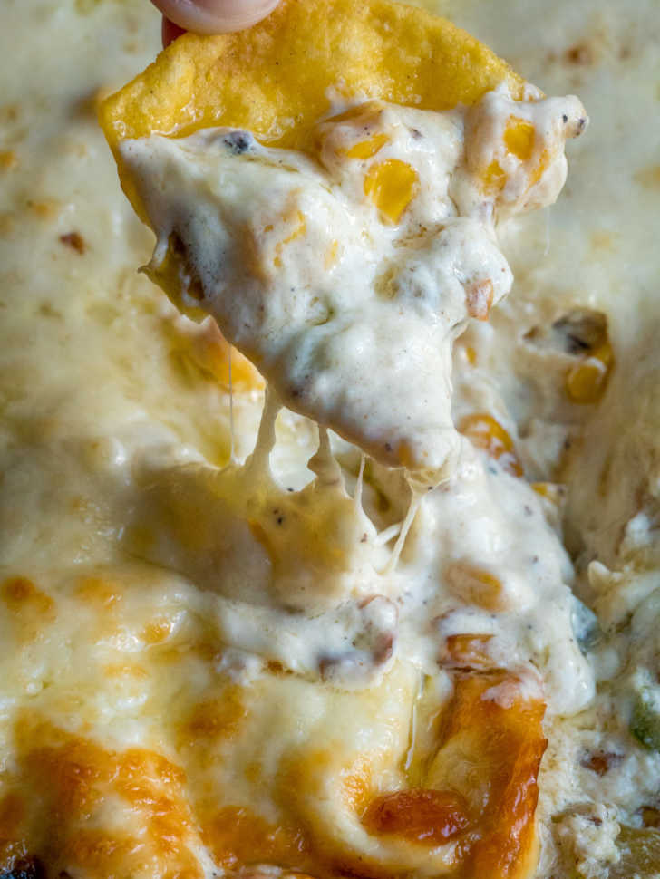 cheesy hot corn dip