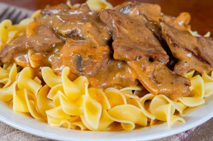 Beef stroganoff