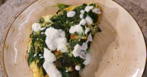 Borani Omelette with Greens