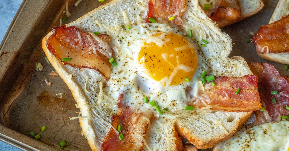 Sheet Pan Egg in a Hole Recipe