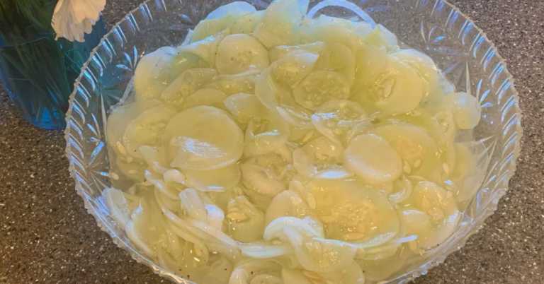 Refrigerator Cucumber Salad by Barbie Seidl