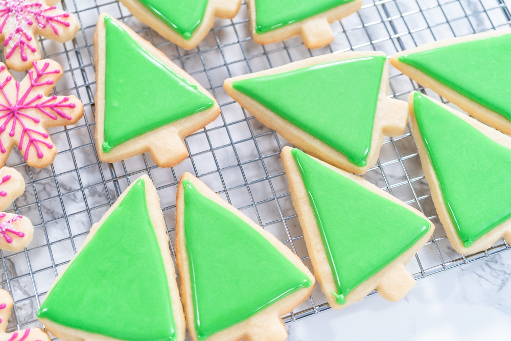 Christmas cookies with royal icing