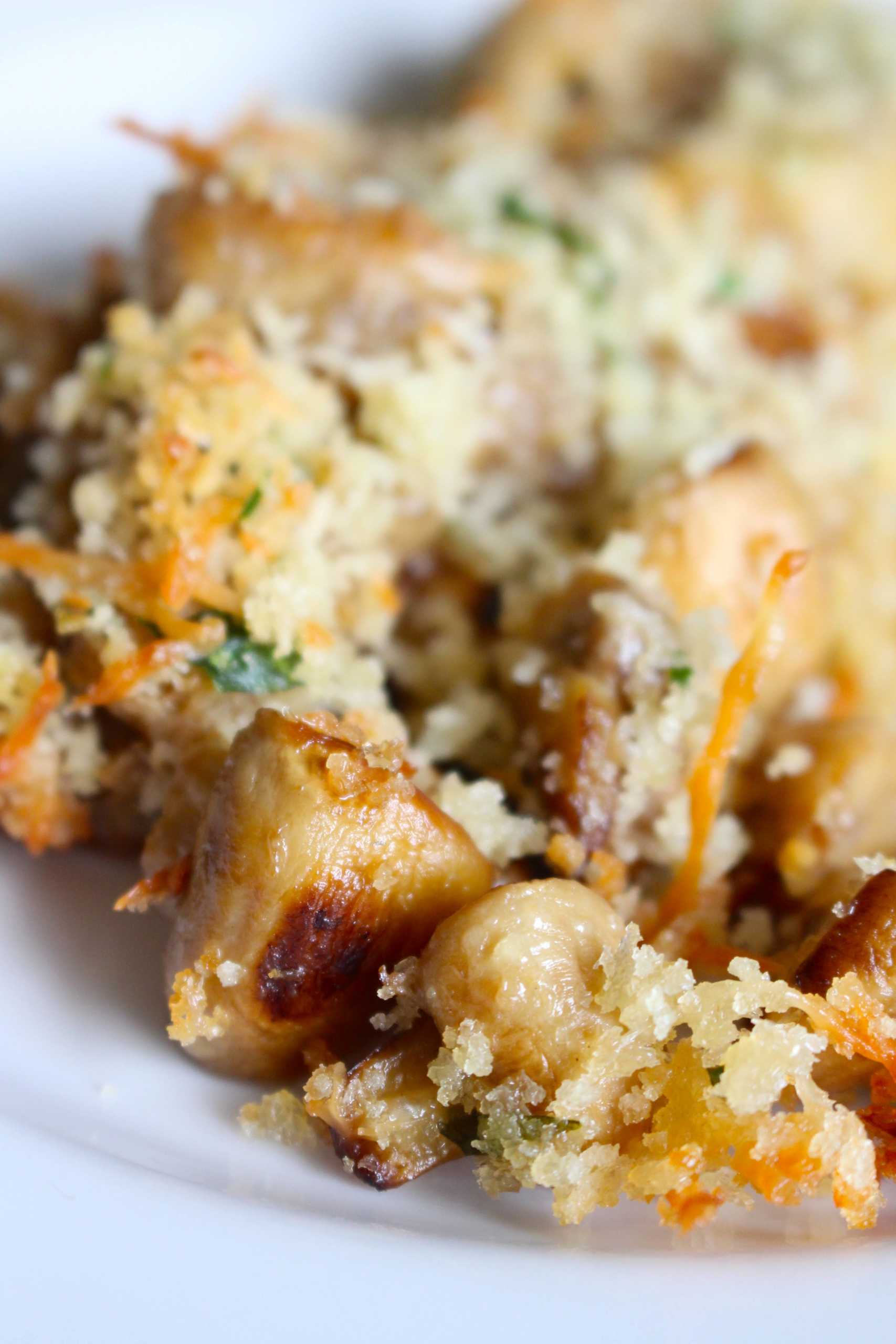 Stuffed Mushroom Casserole on plate