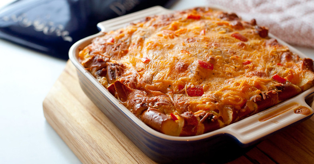 Beer pretzel casserole