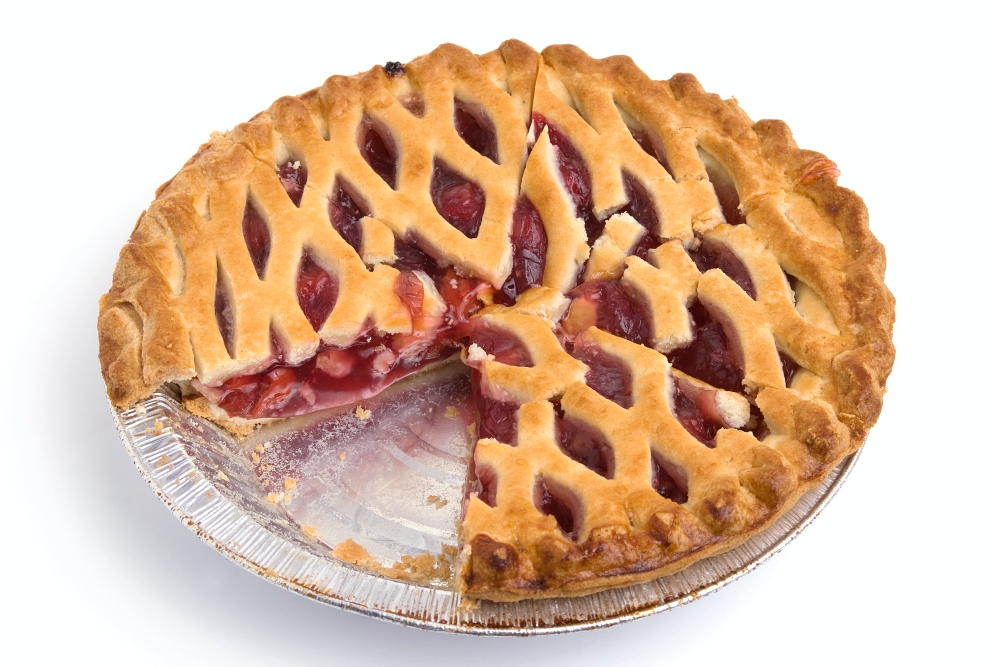 cherry lattice top pie