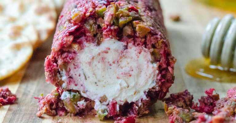 Cranberry Pistachio Cheese Log