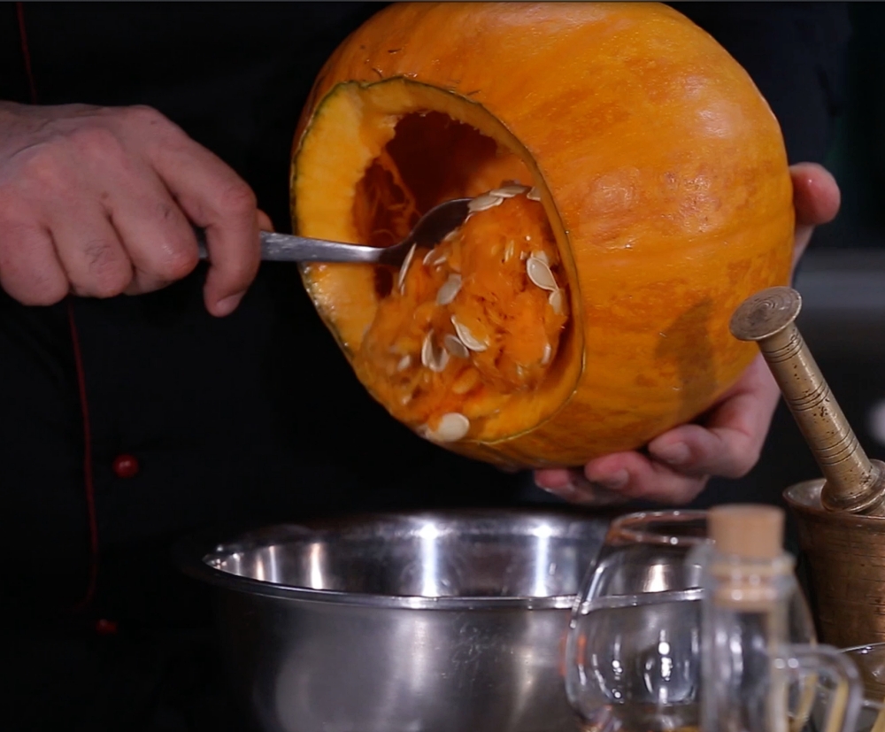 Amitch of Vardenis (Lentil-Stuffed Pumpkin)