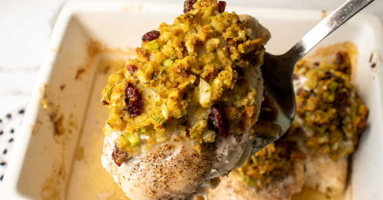 Cranberry Sage Stuffed Chicken Breasts