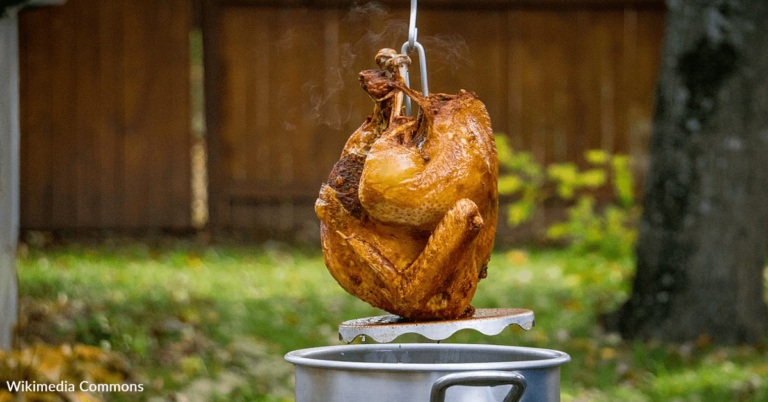Frozen Turkey Explodes In Deep Fryer Creating Massive Fireball