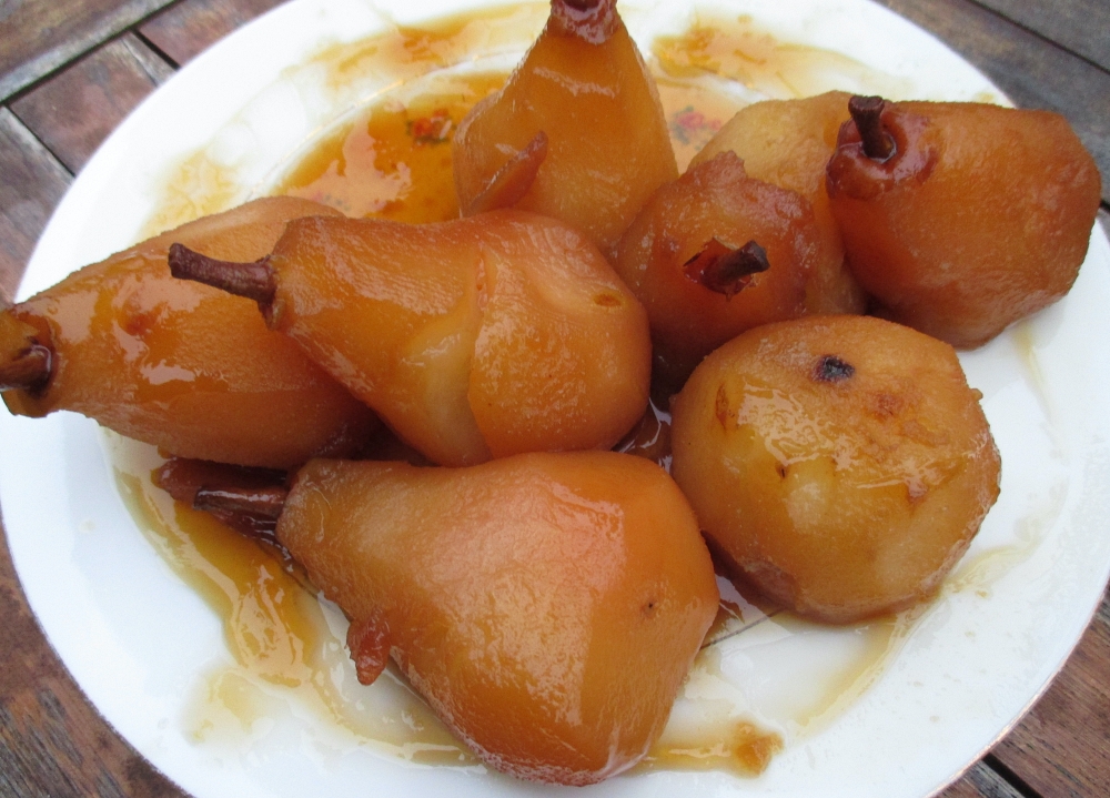 Brown Sugar Poached Pears