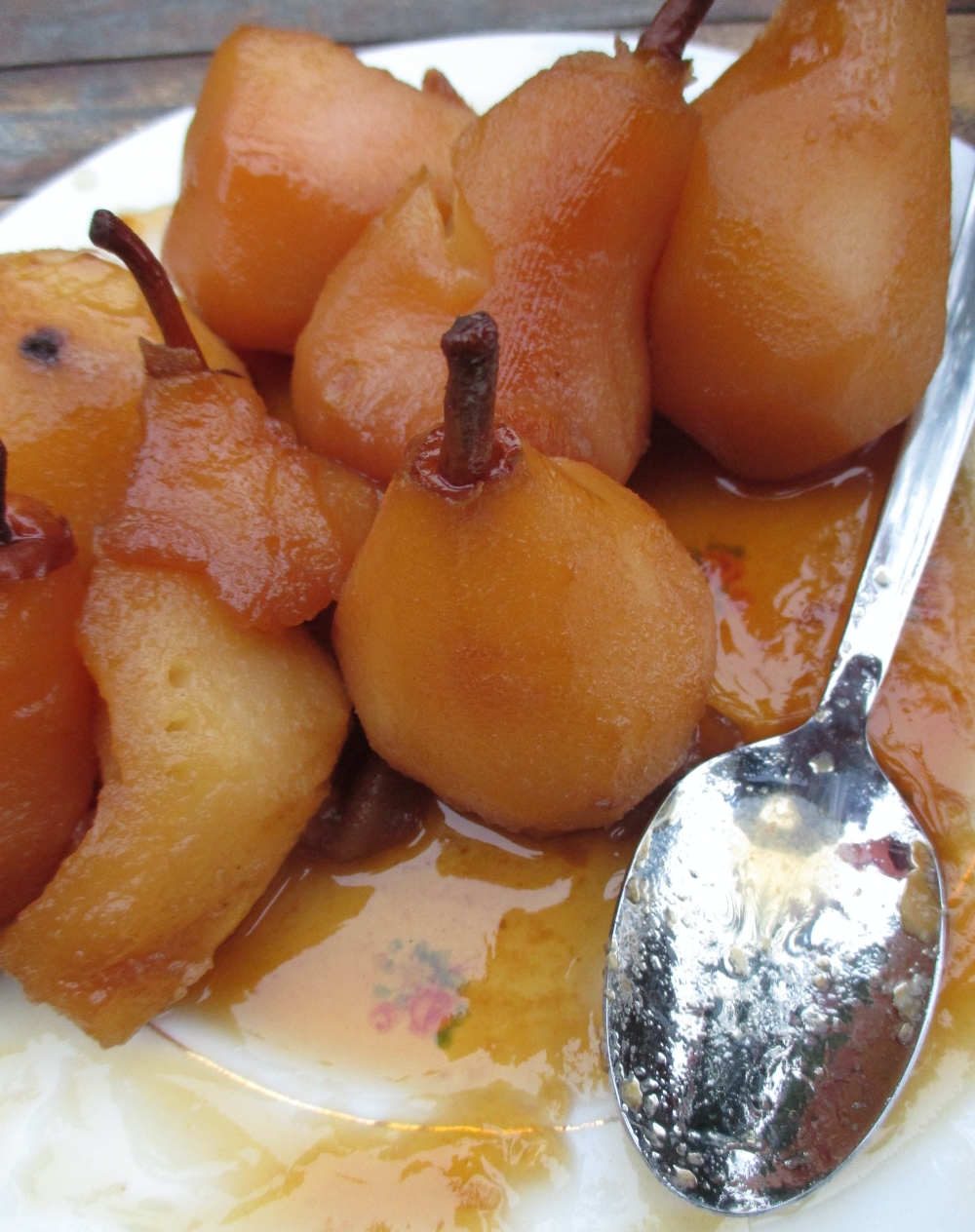 Brown Sugar Poached Pears