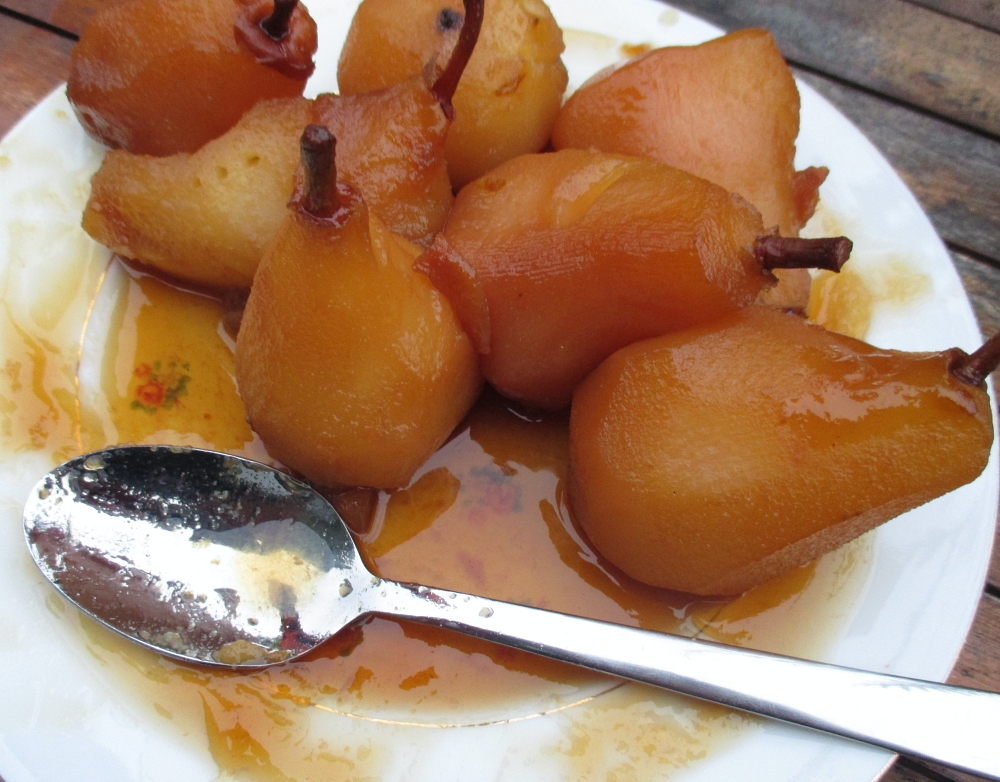 Brown Sugar Poached Pears