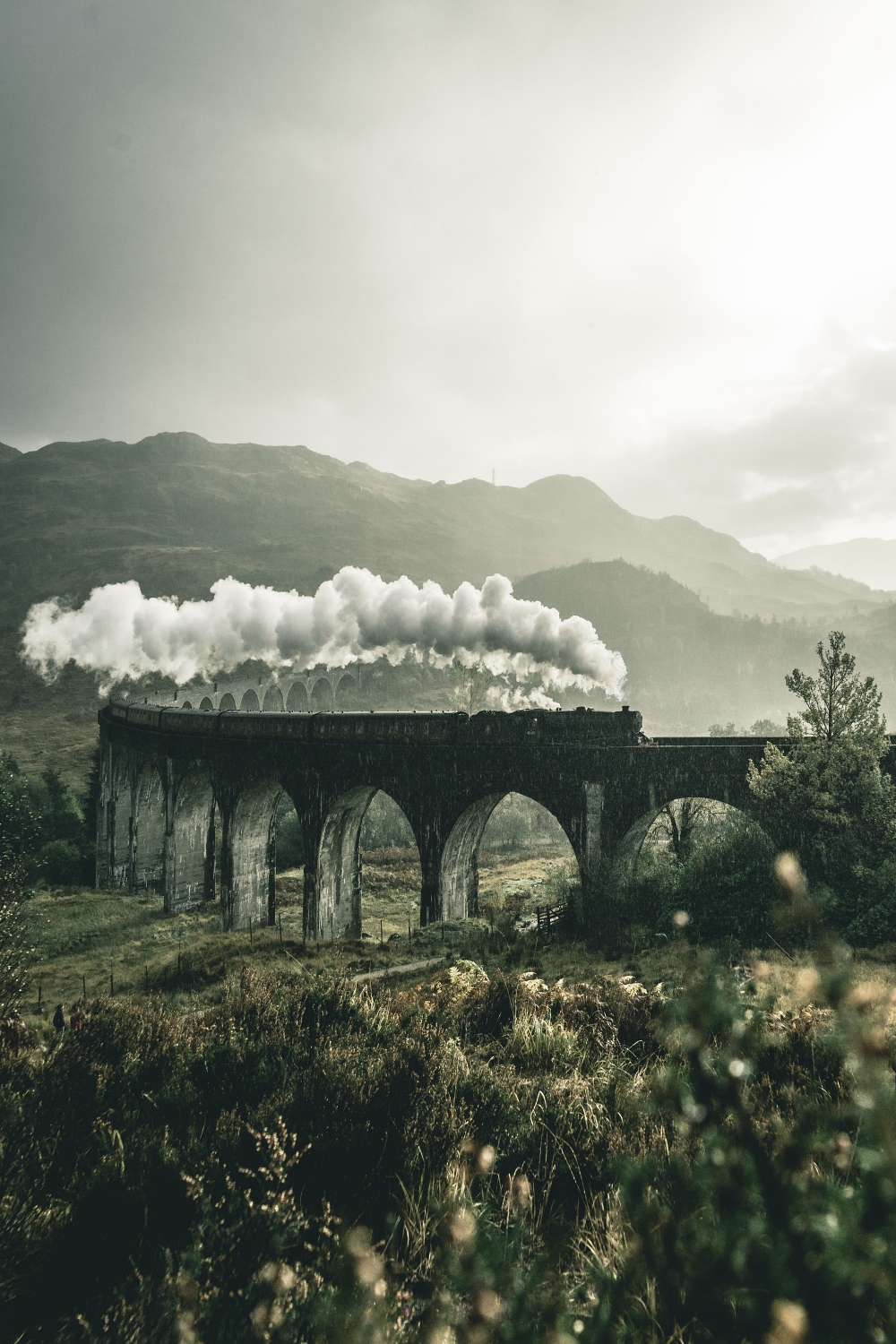 Hogwart's Express bridge Glenfinnan Viaduct
