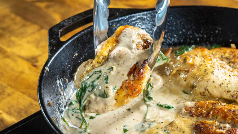 Creamy Chicken Mushroom Florentine Skillet