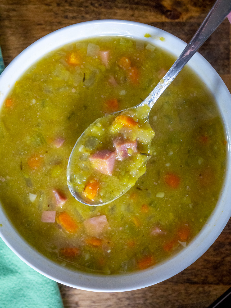 Slow Cooker Ham Split Pea Soup - Sweet and Savory Meals