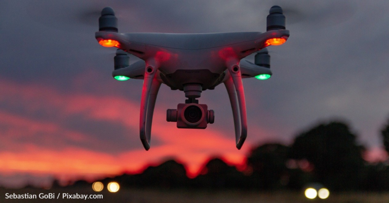 Man Tries To Use Drone To Decorate His Yard With Christmas Lights