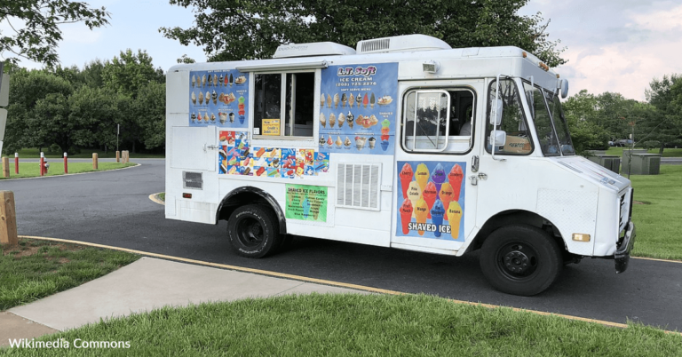 Ice Cream Trucks Line The Street For Memorial Of Beloved Ice Cream Truck Driver