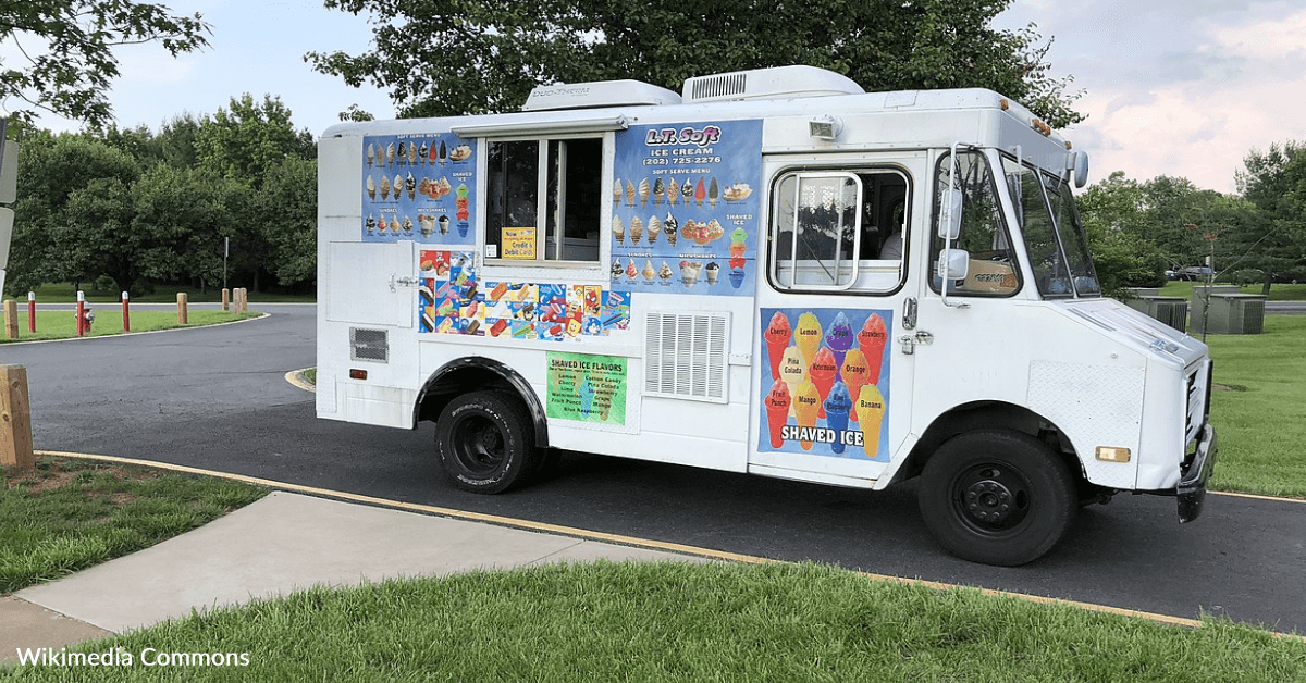 Ice Cream Trucks Line The Street For Memorial Of Beloved Ice Cream ...