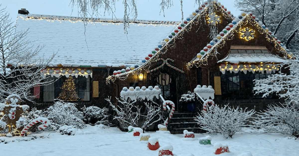 Life-size gingerbread house