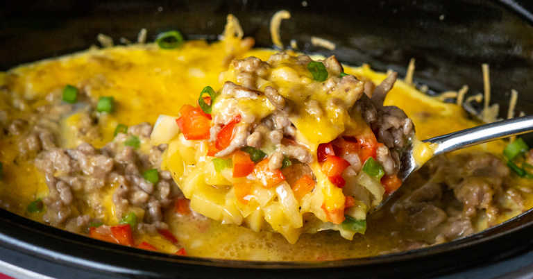 Overnight Slow Cooker Breakfast Casserole