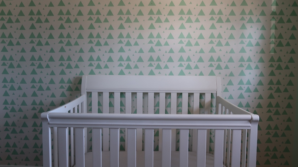 nursery with crib