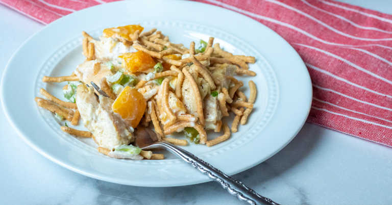 Baked Chicken Peach Salad