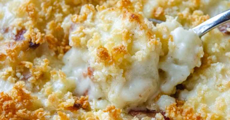 White Cheddar Cauliflower Gratin