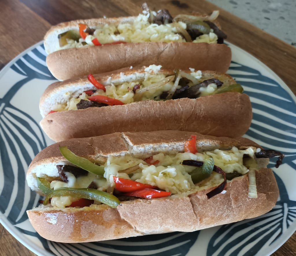 Plated Cheesesteaks