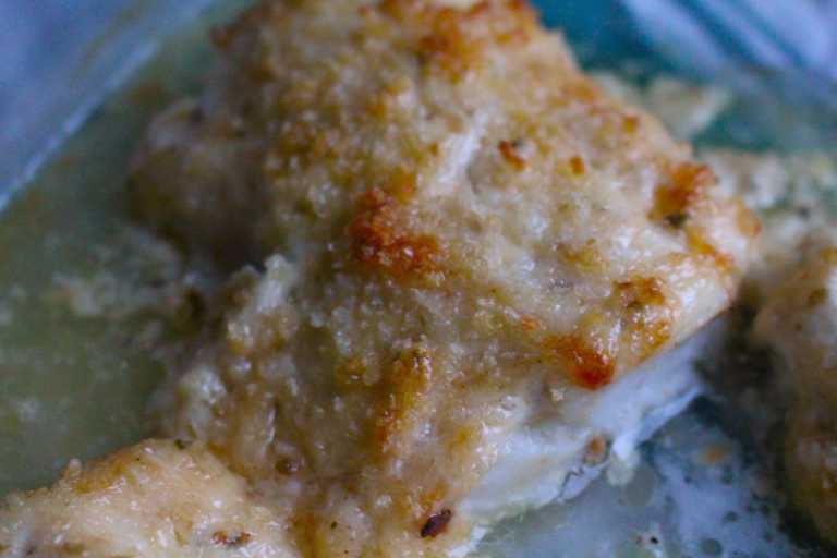 Garlic Parmesan Baked Cod
