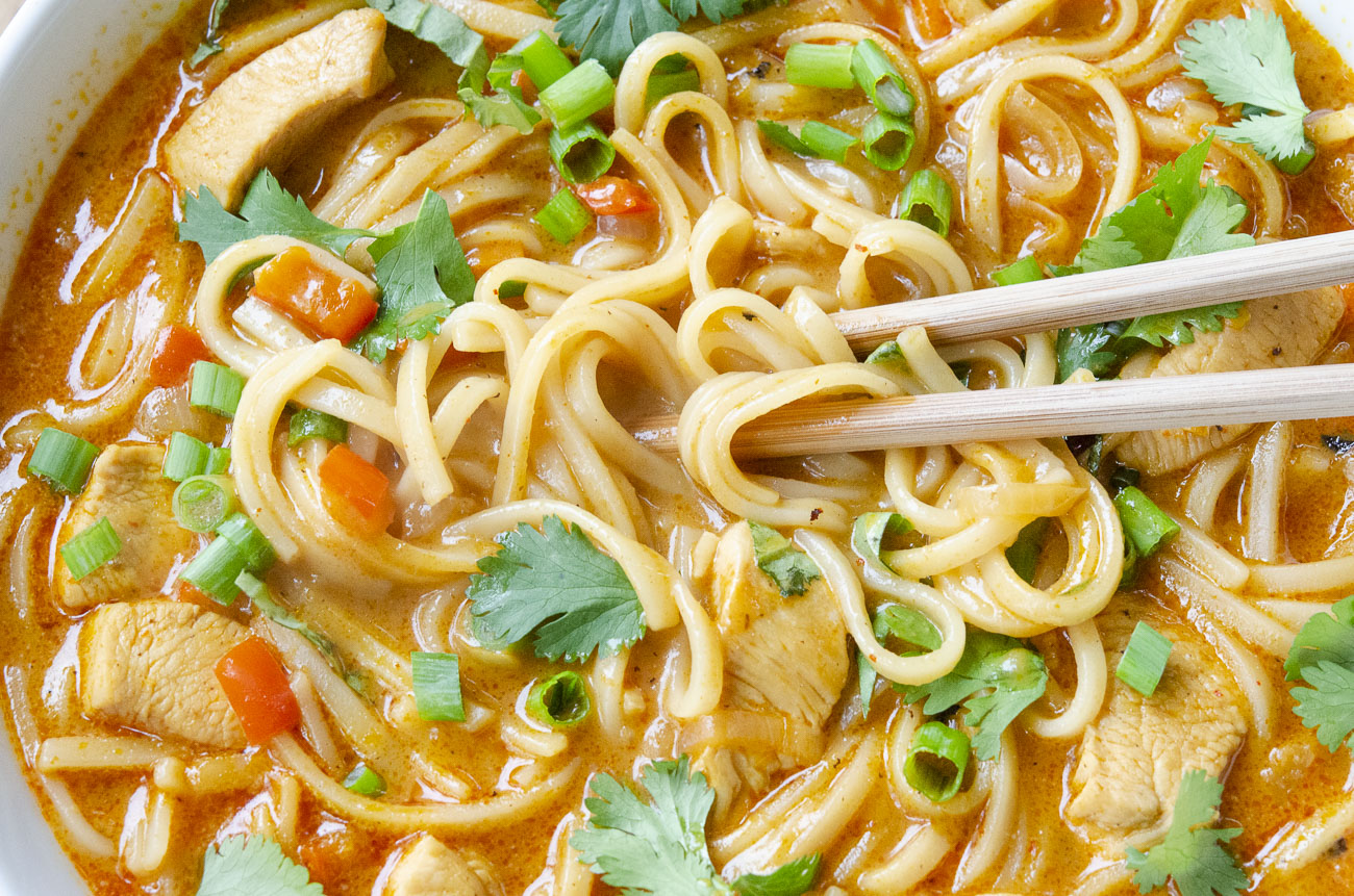 Curry Mee Malaysian Noodle Soup - The Woks of Life