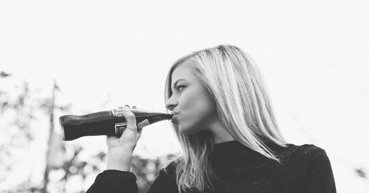Drinking soda