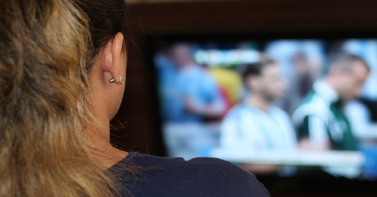watching tv