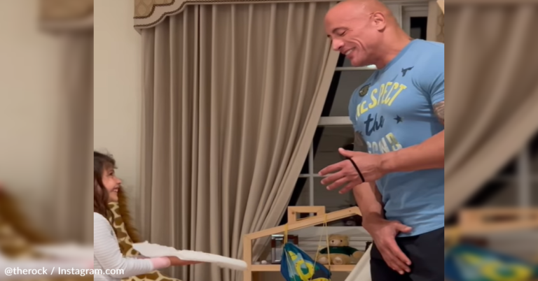 “The Rock” Lets His Daughters Prank Him In Adorable Viral Video