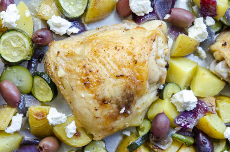 Mediterranean Chicken Sheet Pan Dinner