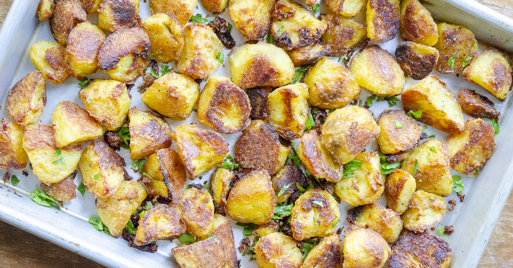 Extra Crispy Roasted Potato Cubes — Bless this Mess