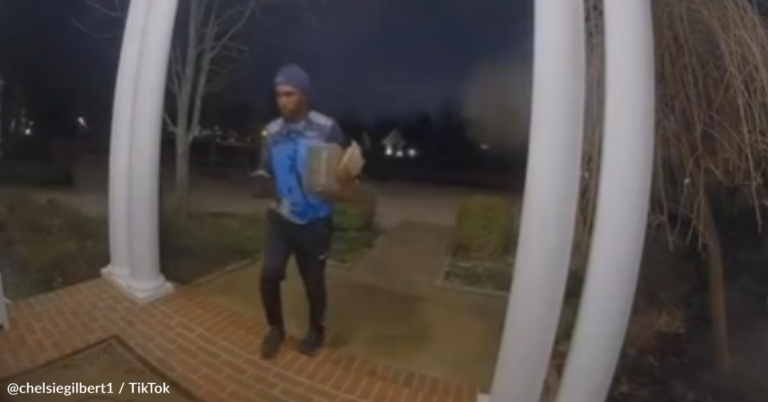 Doorbell Camera Captures The Comments From An Amazon Driver