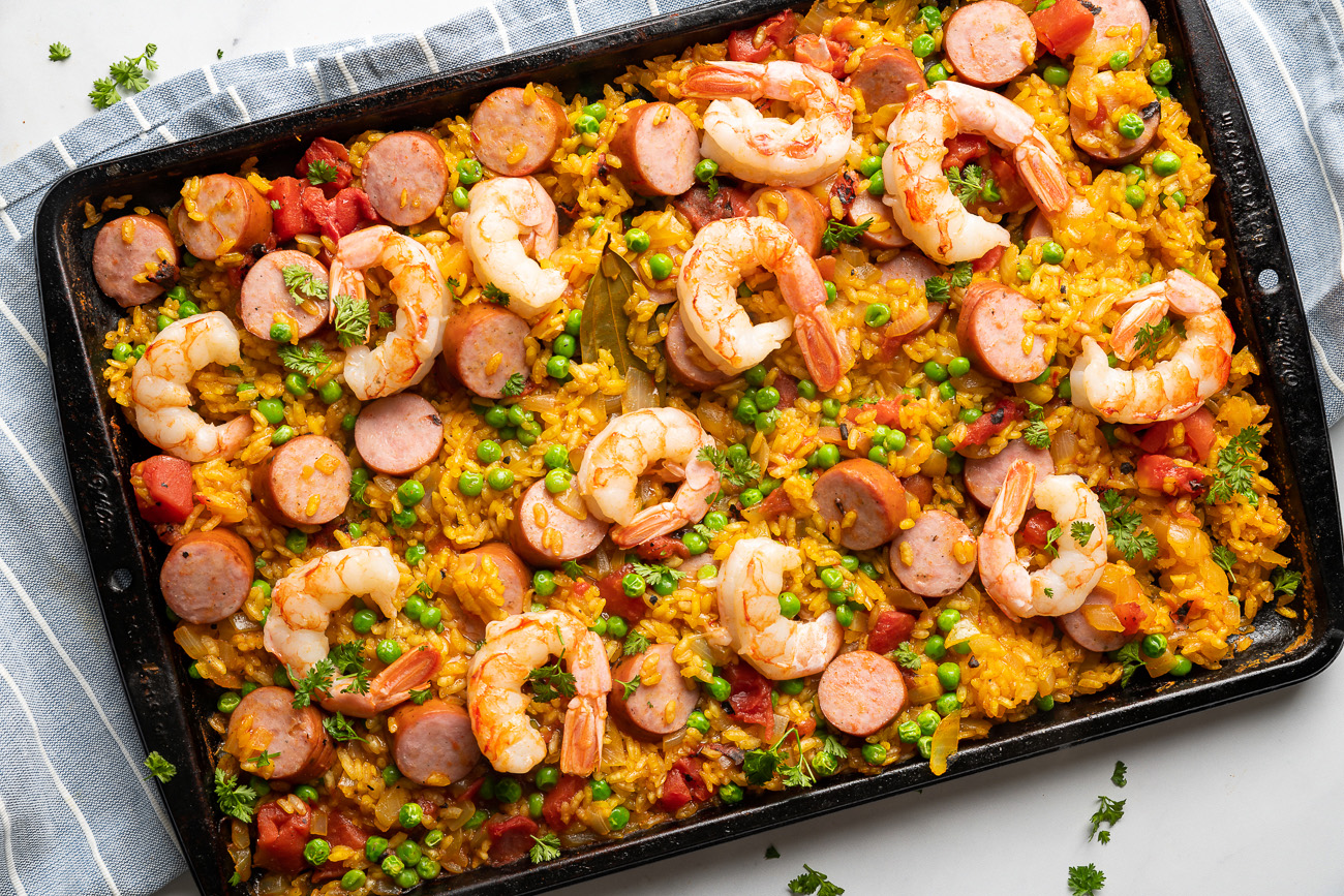 Easy Sheet Pan Paella 12 Tomatoes