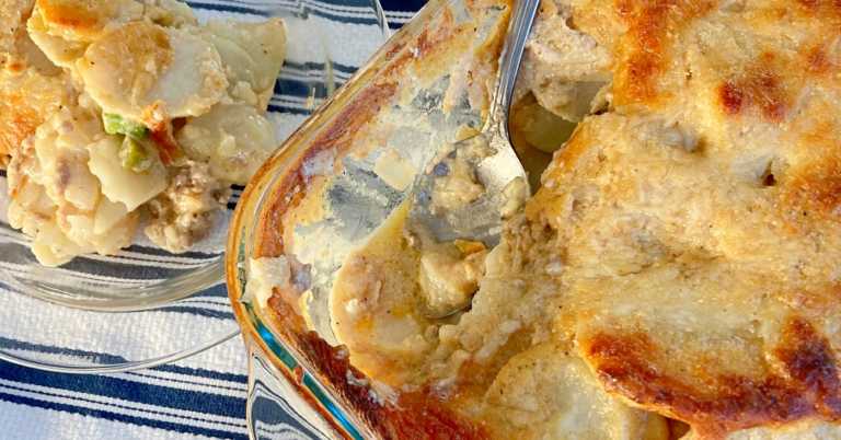 Sausage Potatoes au Gratin