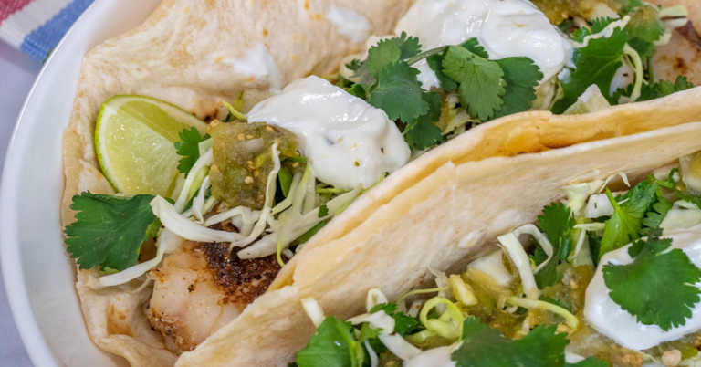 Roasted Fish Tacos with Homemade Tortillas