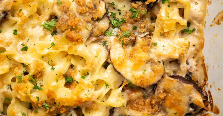 Chicken Noodle Mushroom Casserole