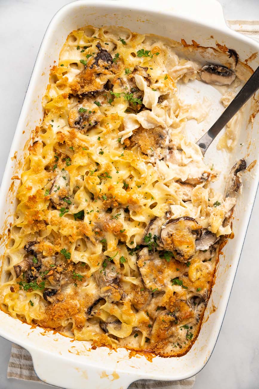 Chicken Noodle Mushroom Casserole-image