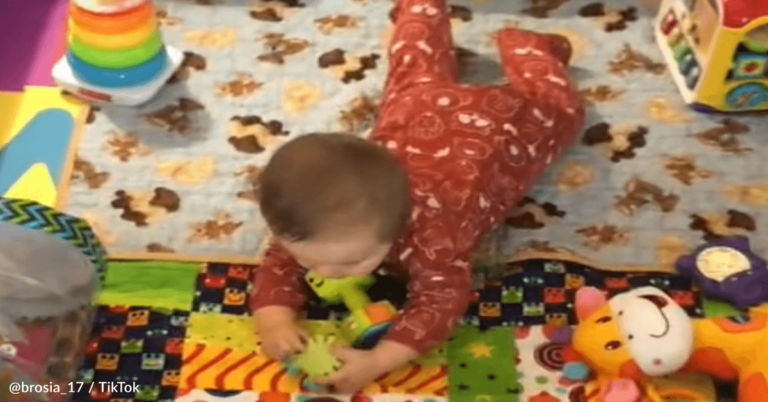 Mom Reveals How She Creates Baby Playpen With Nothing But A Sheet