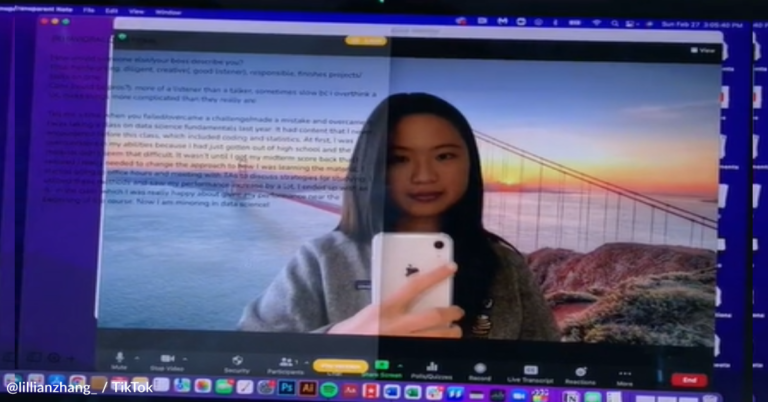 Woman Shares Hack To Secretly Check Notes During Virtual Job Interview