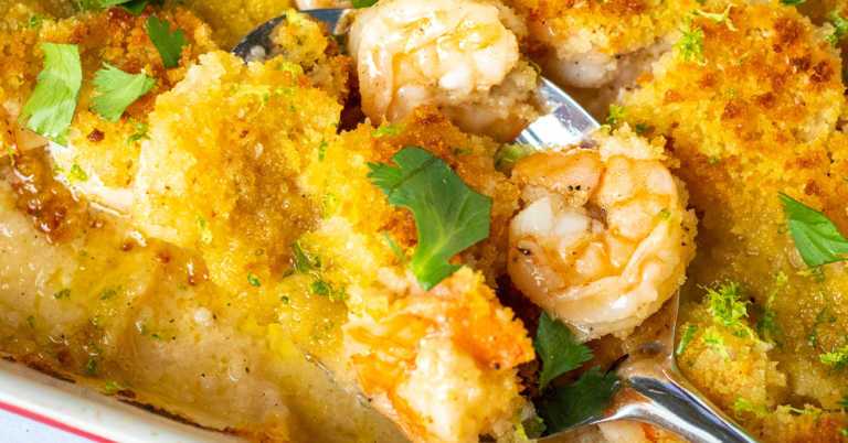 Crunchy Honey Garlic Baked Shrimp