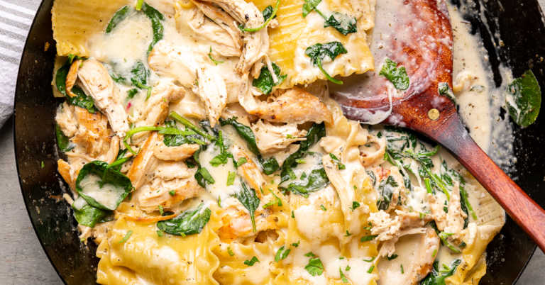 White Chicken Skillet Lasagna